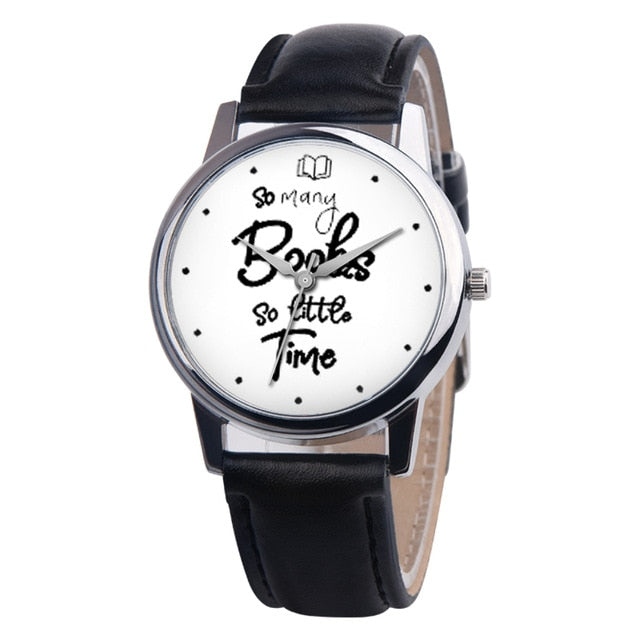 Faux Leather Quartz Wrist Watch Clock