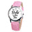 Faux Leather Quartz Wrist Watch Clock