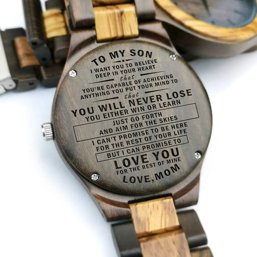 Wooden Engraved Watch