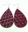 Red Black Fashion leather Drop Earrings