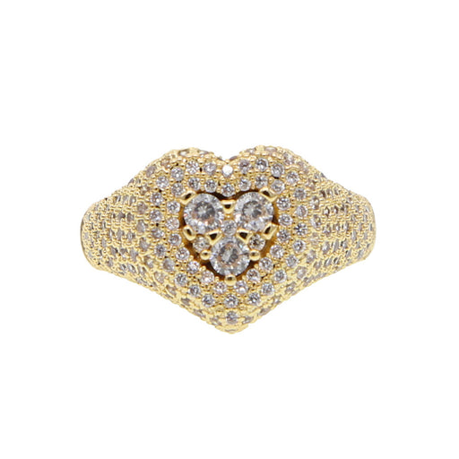 GOLD filled fashion trendy rings micro pave