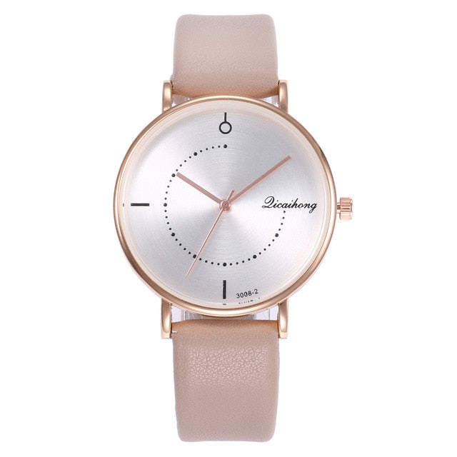 Men Ladies New Fashion Casual Leather Strap Lovers Watches