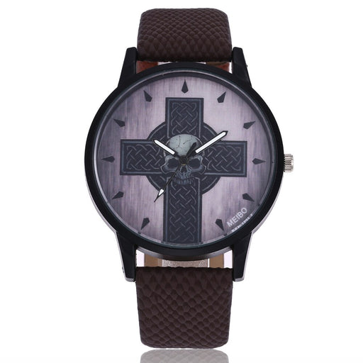 Unisex Watches Leather Strap Cartoon Ghost Analog Dial Lovers Wristwatch