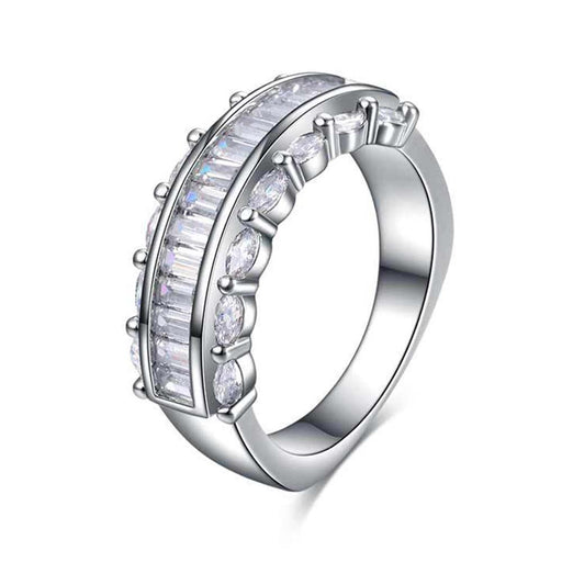 Luxury Baguette Cubic Zirconia Ring