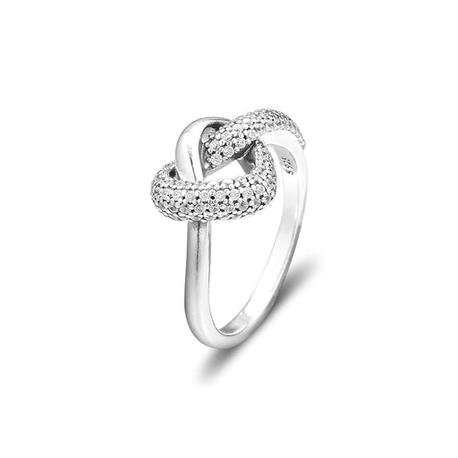 FANDOLA Rings 925 Sterling Silver Knotted