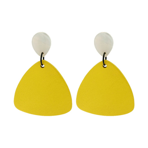 Geometric rounded triangle earrings personality